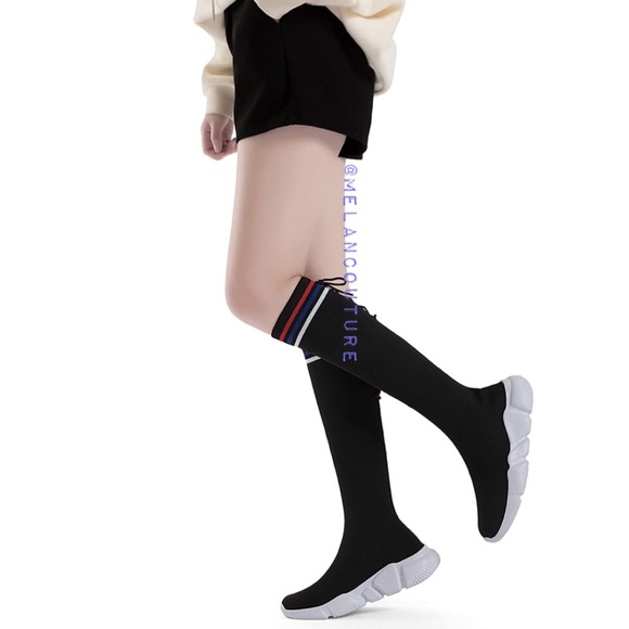 Socks Boots Breathable Knit Slip On Sneakers - Picture 3 of 7